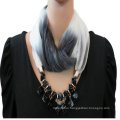 New style arrived women fashion Printed gradient ramp chiffon jewelry pendant scarf